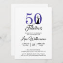 Search for royal blue 50th birthday invitations Elegant