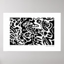 Search for abstract fish art Black