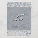 Search for blue silver anniversary invitations Vintage
