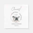 Search for english bulldog napkins Watercolor