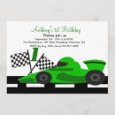 Search for green race car invitations Cute
