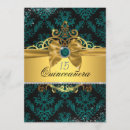 Search for teal and gold quinceanera invitations Quinceañera