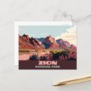 Search for zion national park postcards Hiking