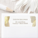 Search for brush stroke return address labels Gold foil