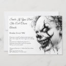 Search for circus halloween invitations Evil clown