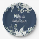 Search for floral wedding plates Bride and groom names