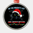 Search for black cat christmas tree decorations Meow