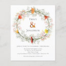 Search for fall flowers wedding invitations Botanical