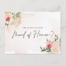 Search for maid of honor cards Watercolor