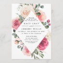 Search for peach flower wedding invitations Pink