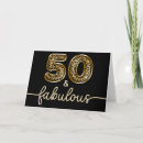 Search for 50th fifty and fabulous birthday cards Black