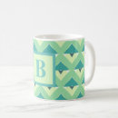 Search for monogram pattern mugs Teal