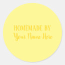 Search for small bakery stickers Made with love