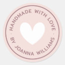 Search for handmade with love stickers Modern minimal minimalist design