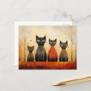 Search for four animals postcards Cats