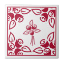 Search for red rose tiles Vintage