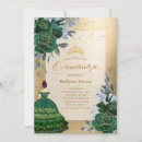 Search for green gold quinceanera invitations Mis quince años