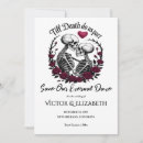 Search for gothic wedding save the dates Skull