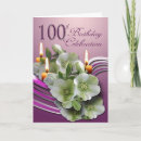 Search for 100th celebration birthday invitations Floral