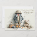 Search for adventure 1st birthday invitations Baby boy