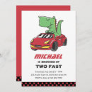Search for growing up two fast birthday invitations Race car