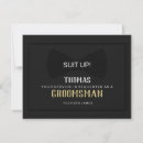 Search for suit up groomsman cards Black