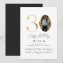 Search for stylish 30th birthday invitations Gold
