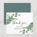 Search for eucalyptus wedding thank you cards Simple elegant calligraphy script