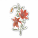 Search for red lily stickers Botanical