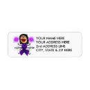 Search for purple ribbon return address labels Survivor
