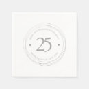 Search for silver anniversary wedding napkins White