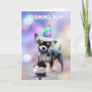 Search for cute 70th cards Dog