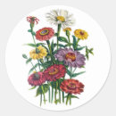 Search for zinnia flower stickers Red