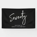 Search for 70th birthday banners Seventy