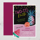 Search for tropical fruit party invitations Watercolor