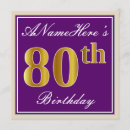 Search for elegant 80th birthday invitations 80 years old
