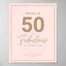 Search for pink gold 50th birthday party decor 50 and fabulous