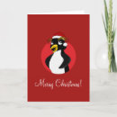 Search for cute penguin christmas cards Santa claus
