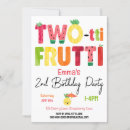 Search for tutti frutti 2nd birthday invitations Tropical