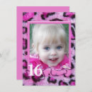 Search for leopard sweet 16 invitations Pink