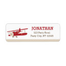 Search for airplane birthday return address labels Vintage