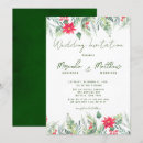 Search for poinsettia wedding invitations Red