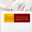 Search for maroon and gold return address labels Graduation