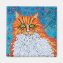 Search for fluffy white square magnets Kitty