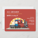 Search for railroad birthday invitations Locomotive