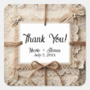 Search for burlap and lace wedding stickers Country