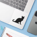 Search for cat silhouette stickers Black