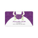 Search for purple damask return address labels Floral