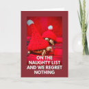 Search for cheeky christmas cards Naughty list
