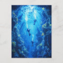 Search for coral reef life postcards Underwater